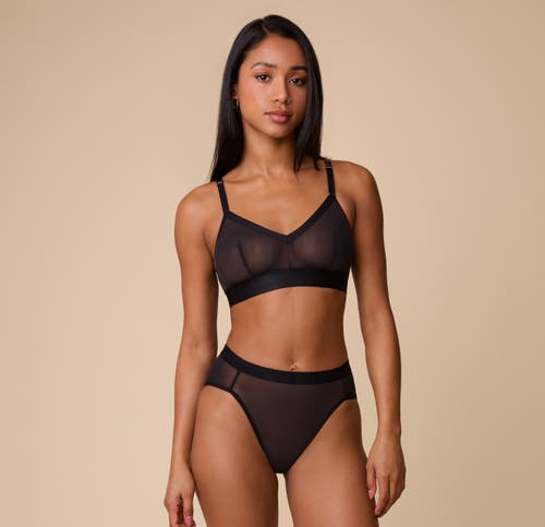 Harper Wilde Comfortmesh Triangle Bralette In Black