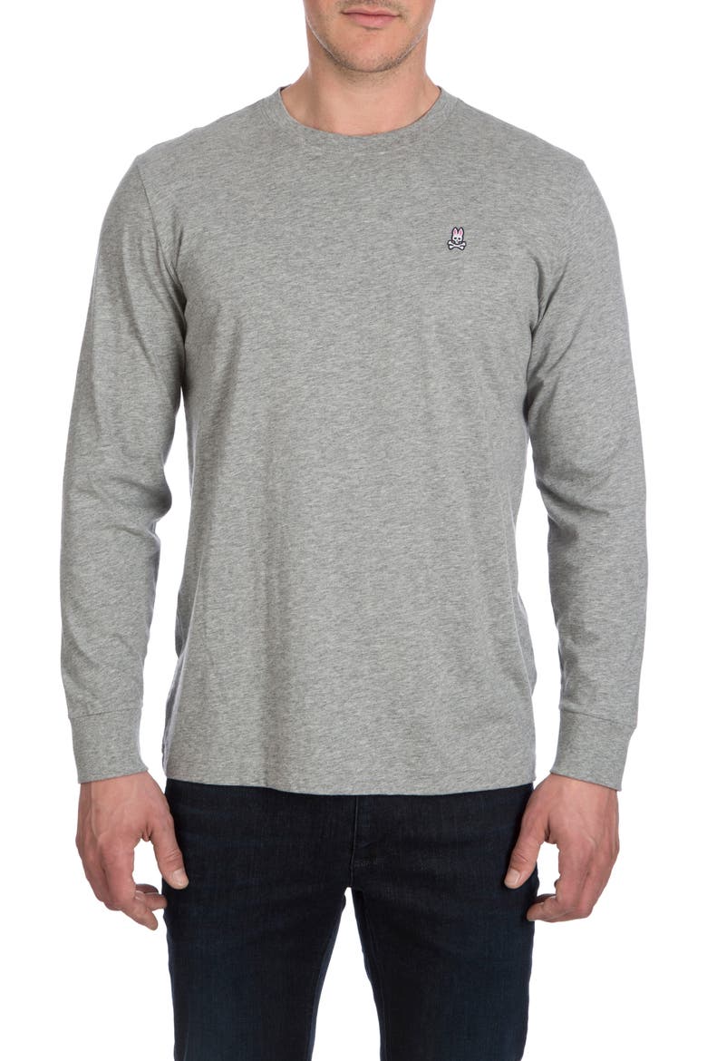 Crewneck T-Shirt, Main, color, HEATHER GREY