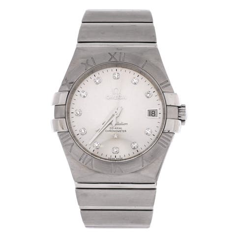 Constellation Co-axial Chronometer Automatic Watch Stainless Steel With Diamond Markers 35
