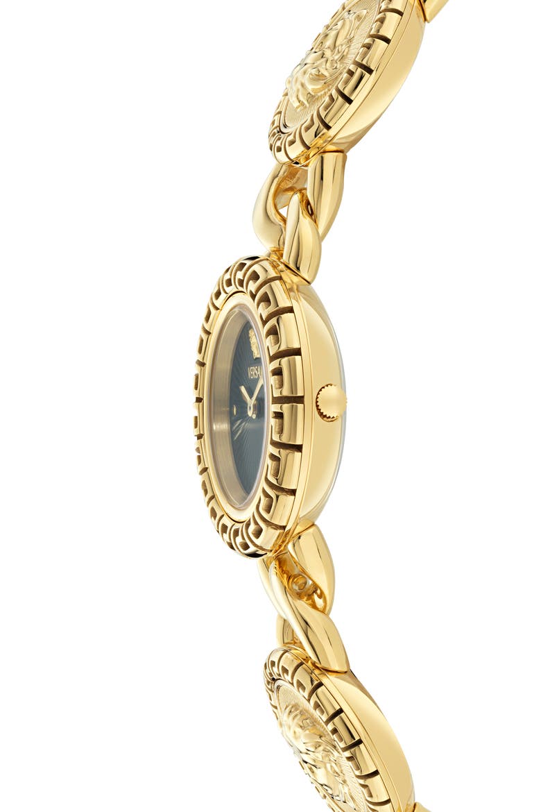 La Greca Stud Icon Two-Tone Bracelet Watch, 28mm, Alternate, color, YELLOW GOLD