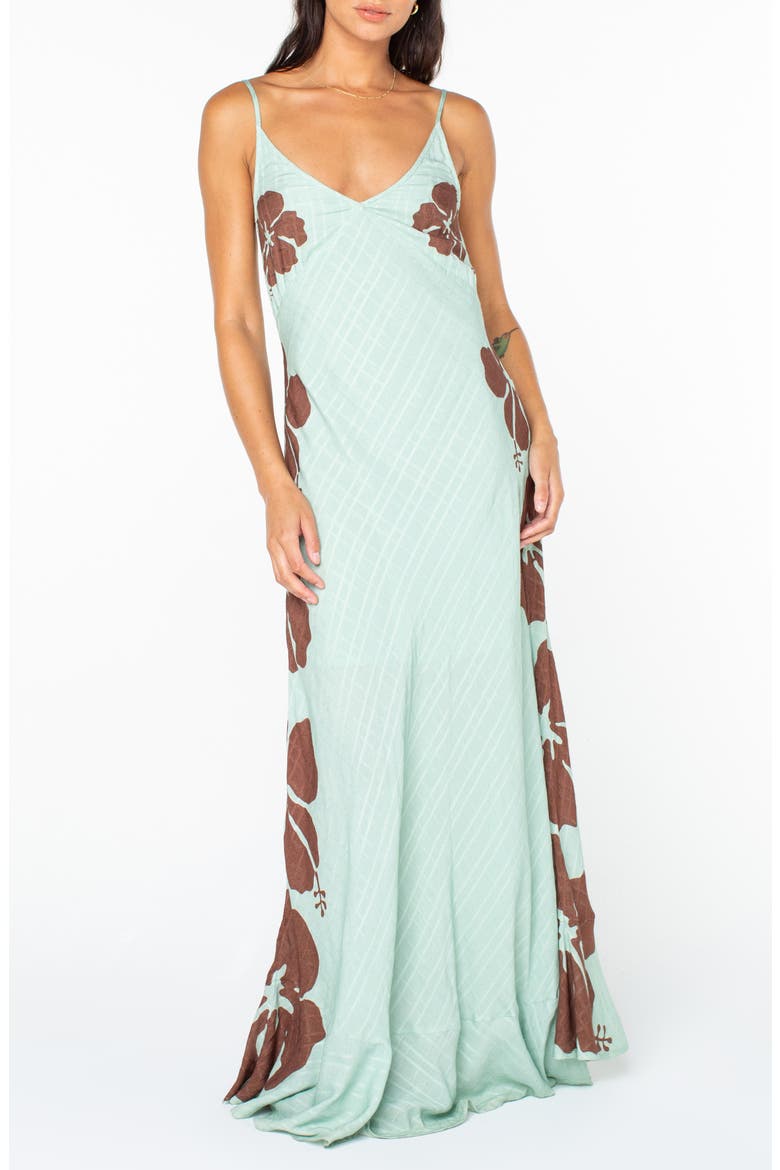 Lost Paradise Maxi Sundress, Main, color, CAMEO GRN