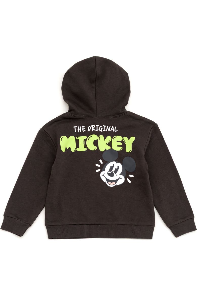 Mickey Mouse Fleece 2-Piece Hoodie and Pants Set, Alternate, color, Mickey Charcoal Lime