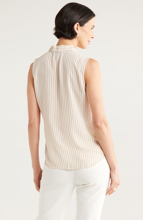 Nordstrom Rack V-neck Sleeveless Woven Shell Top In White
