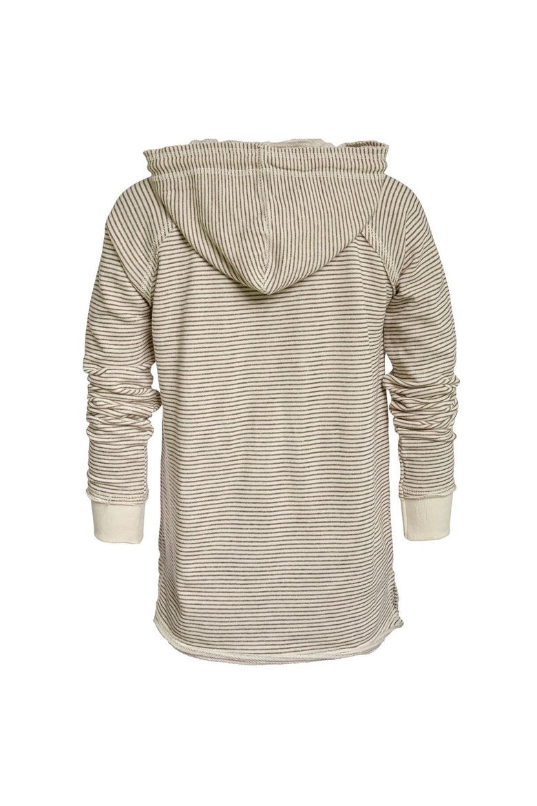 Women's Blue 84 Cream/Gray Kansas Jayhawks 2022 NCAA Men's Basketball National Champions French Terry V-Neck Pullover Hoodie, Alternate, color, Cream