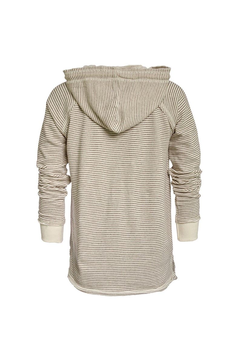 BLUE 84 Women's Blue 84 Cream/Gray Kansas Jayhawks 2022 NCAA Men's Basketball National Champions French Terry V-Neck Pullover Hoodie, Alternate, color,