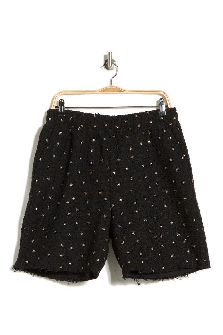 Beaded Shorts, Alternate, color, BLACK