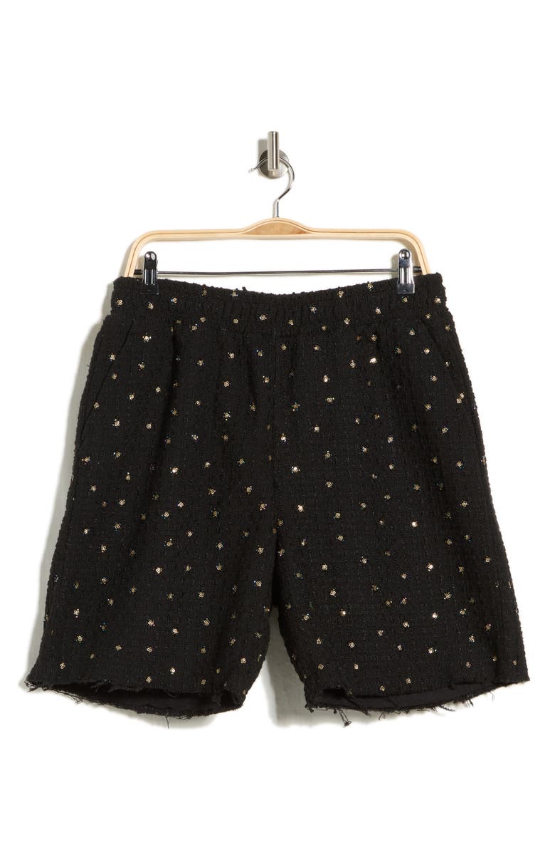 HONOR THE GIFT Beaded Shorts, Alternate, color, Black