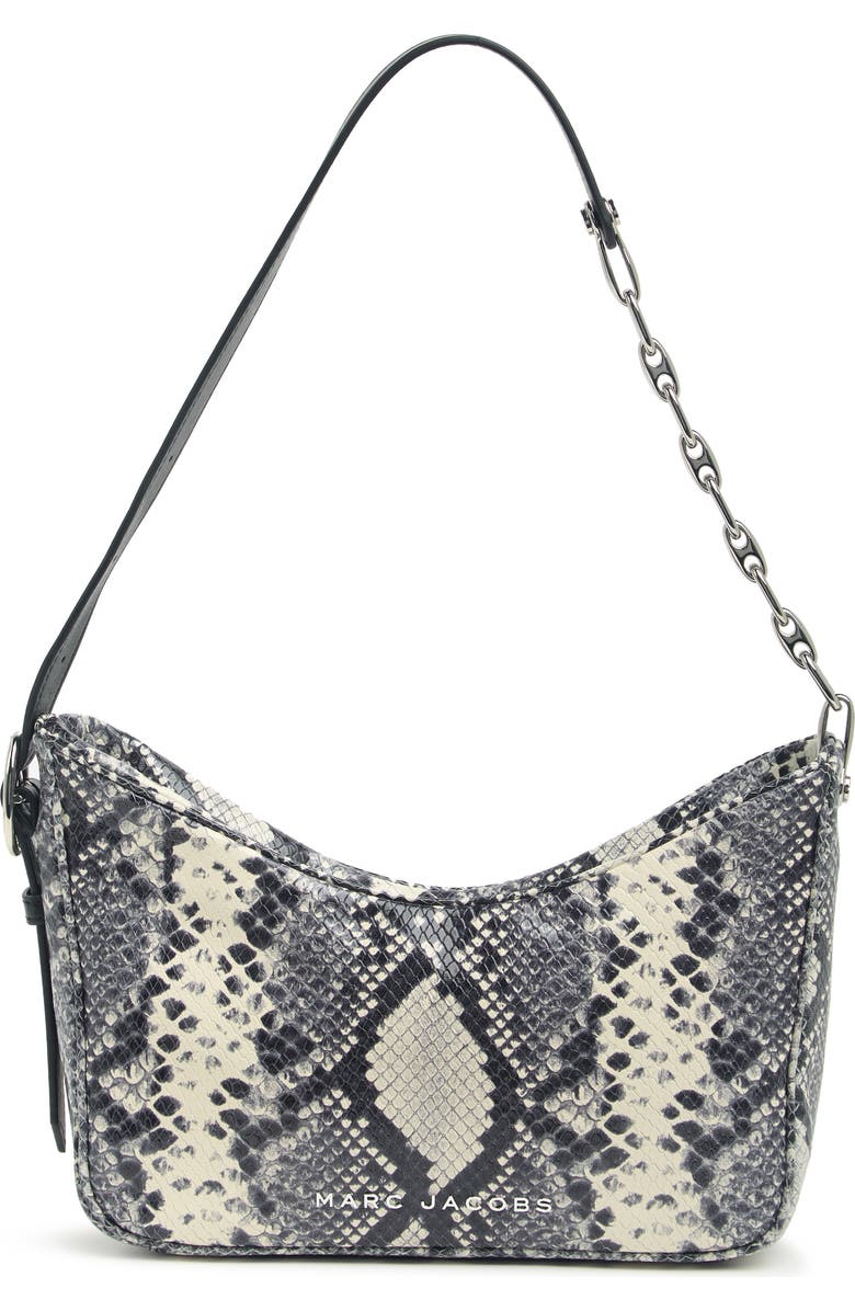 Marc Jacobs Snake Embossed Leather Baguette Shoulder Bag, Main, color,