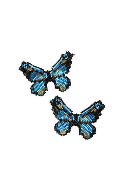 Butterfly Blue Embera Earrings