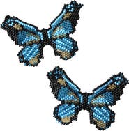 Fosterie Butterfly Blue Embera Earrings