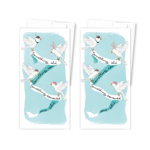 2ct Something Old, New, Borrowed and Blue Long Greeting Card Pack