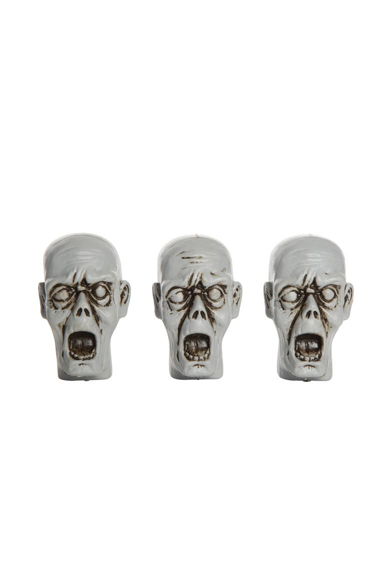 Small Decorative Halloween Zombie Figurine Sitters Set of 3, Main, color, White