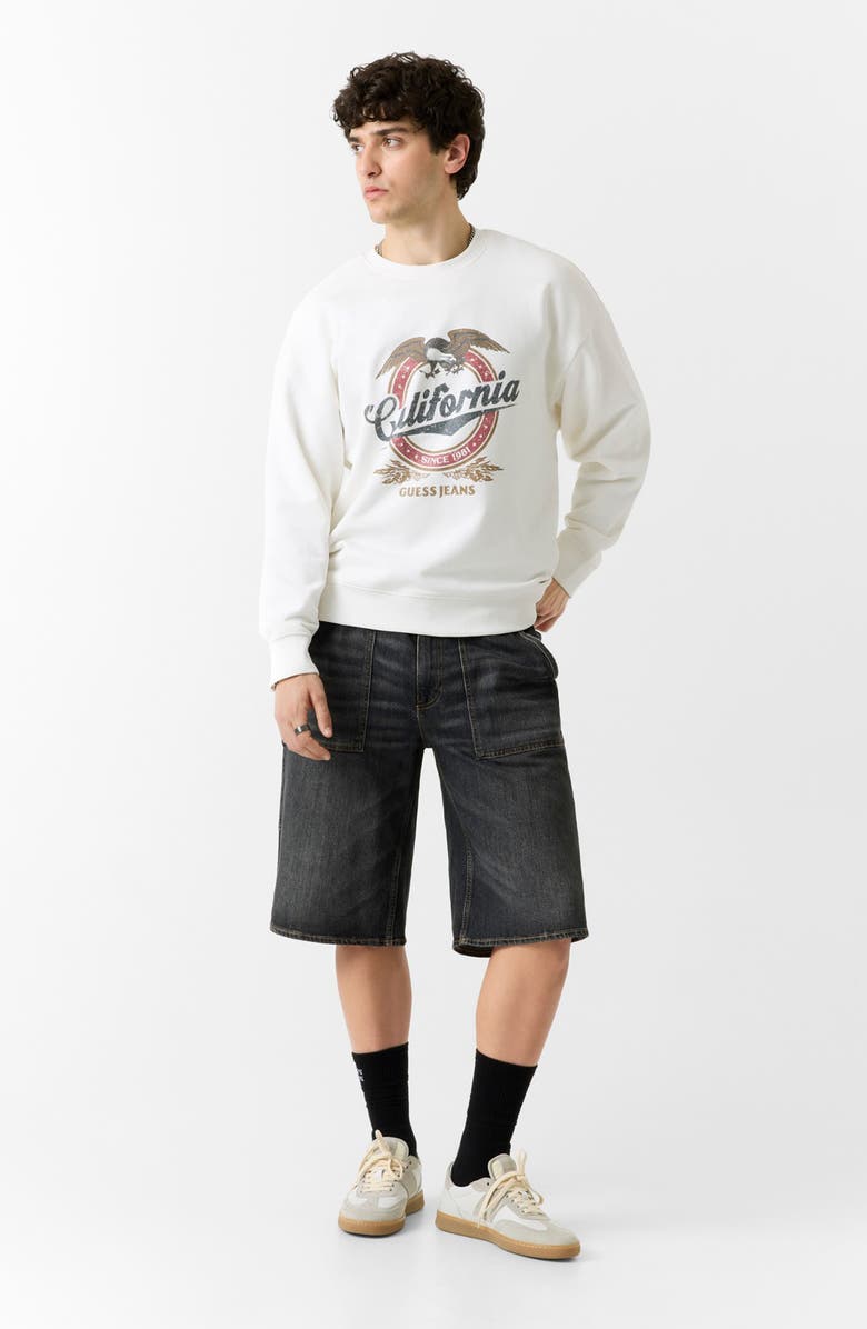 GUESS Eagle Graphic Sweatshirt, Alternate, color, Open White