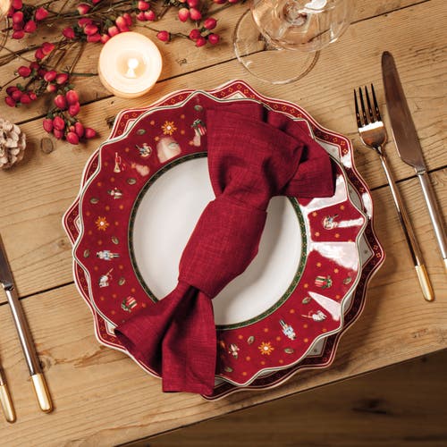 Villeroy & Boch Toy's Delight Red Dinner Plate In Red