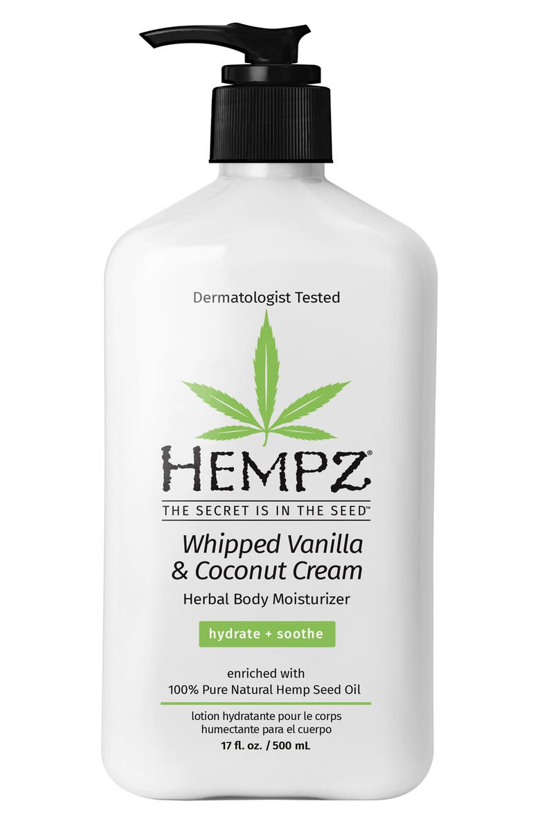 HEMPZ Whipped Vanilla Coconut Cream Herbal Body Moisturizer, Main, color, Whipped Vanilla & Coconut Crea