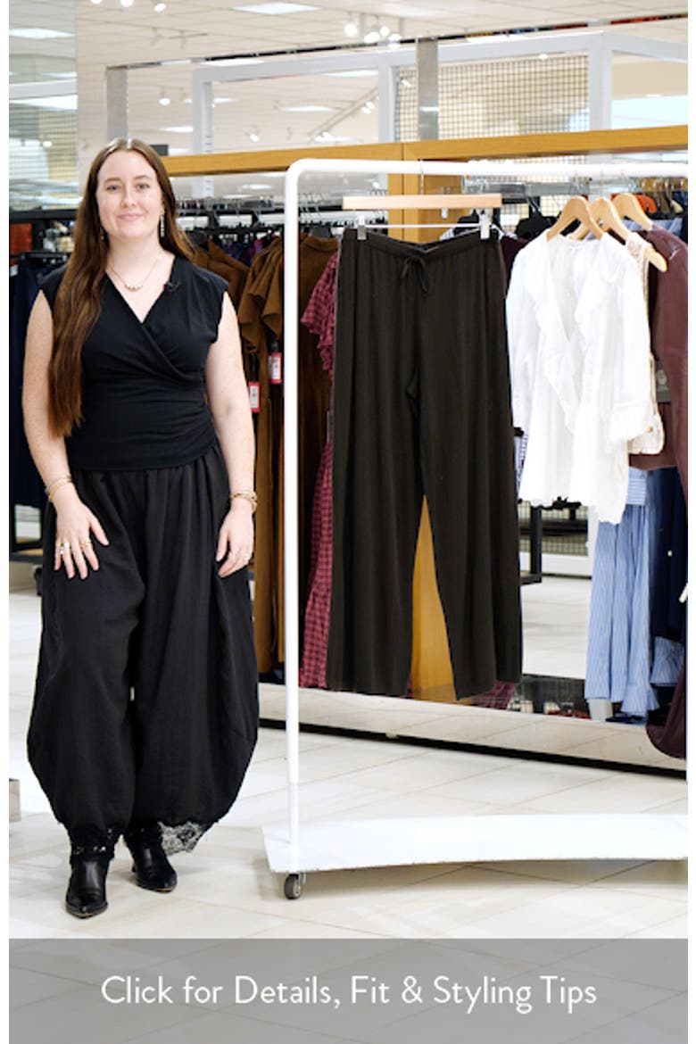 James Merino Wool Wide Leg Drawstring Pants video