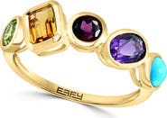 EFFY 14K Yellow Gold Multicolor Sapphire Ring - Size 7