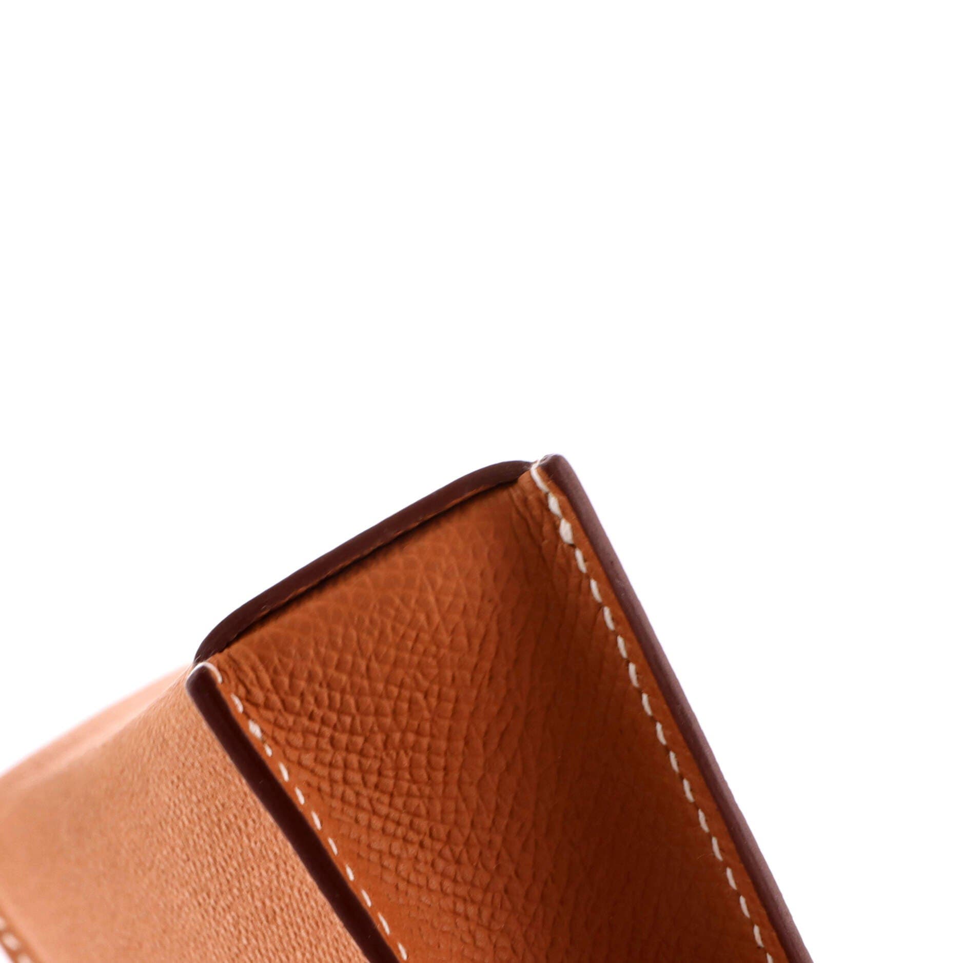 Pre-Owned Hermes Hermesnap Wallet Bag Epsom, Alternate, color, Gold