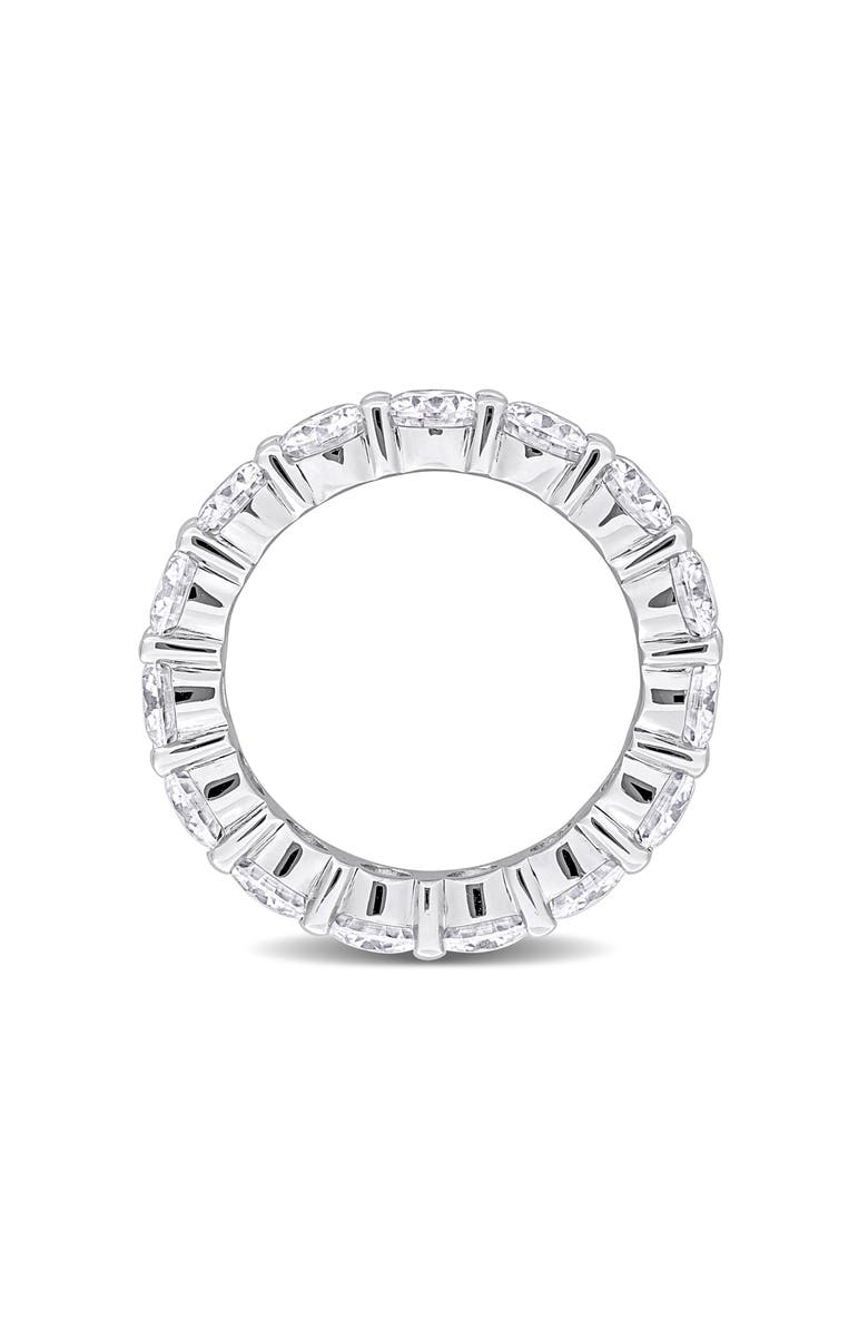 DELMAR Round Cut Lab-Created Moissanite Eternity Band Ring, Alternate, color, White