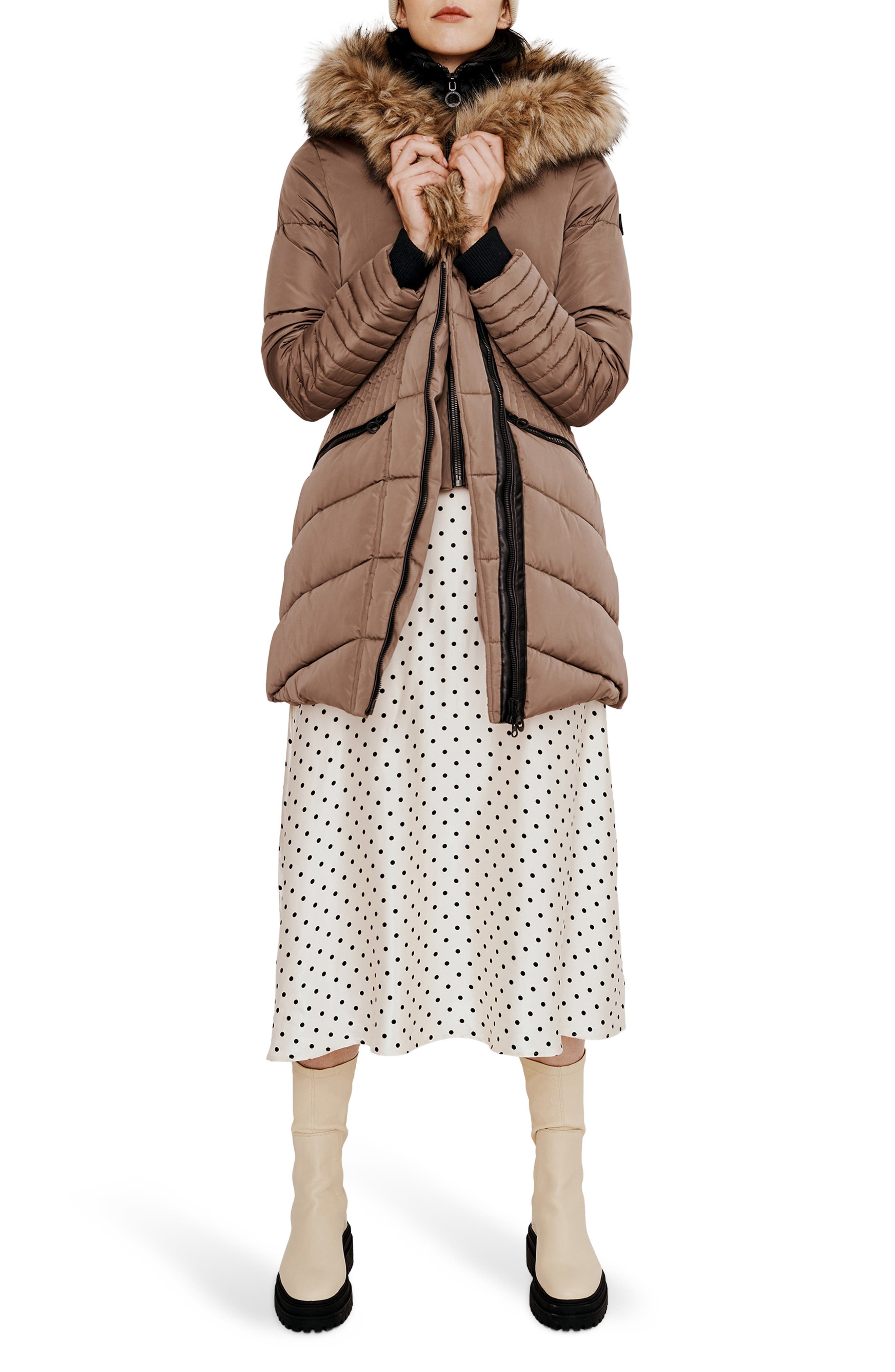 Gigi Vegan Faux Fur Trim Quilted Parka (Women) | Nordstromrack