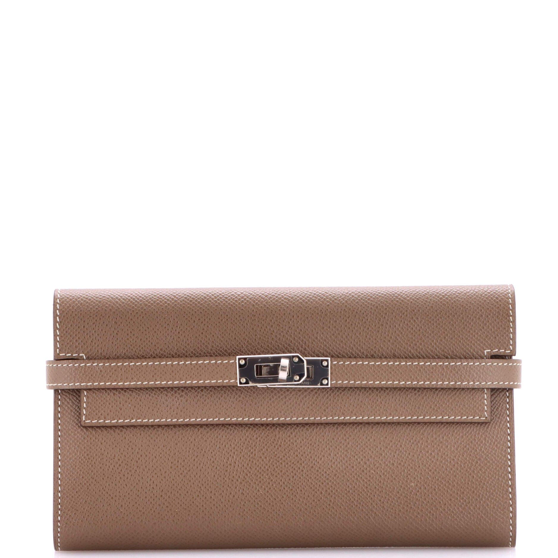 Kelly Wallet Epsom Long, Main, color, Grey