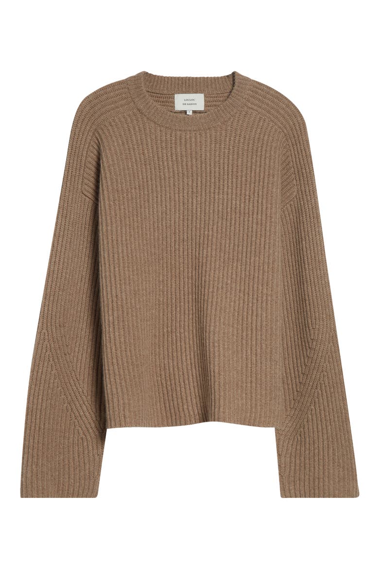 Axel Cashmere Crewneck Sweater, Alternate, color, TAUPE MELANGE