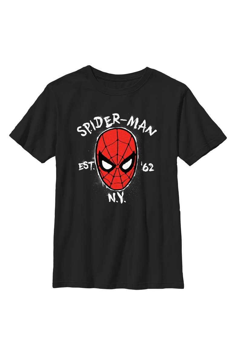 Boys Marvel Friendly Neighborhood Mask T Shirt, Main, color, Black