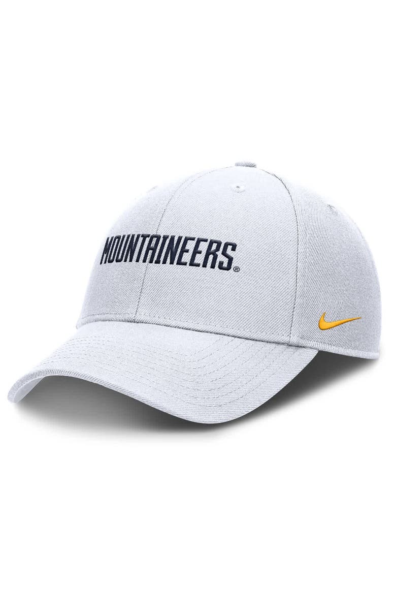 Nike Men's Nike White West Virginia Mountaineers 2025 On-Field Rise Performance Adjustable Hat, Main, color, White