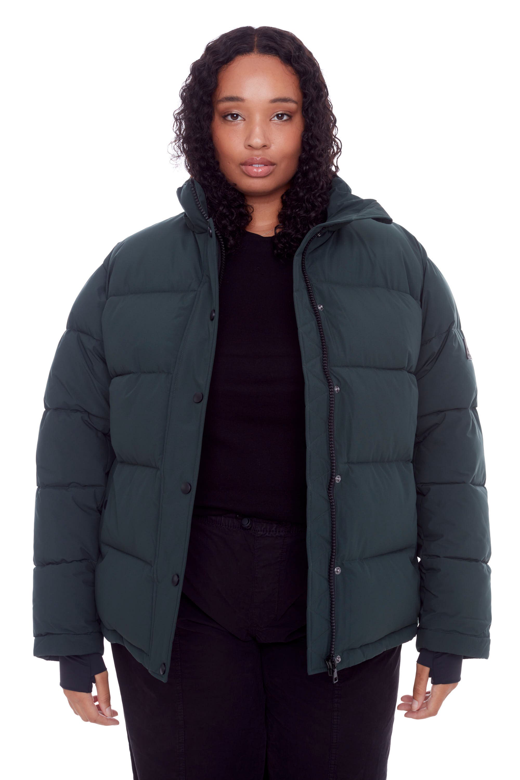 FORILLON PLUS SIZE - Vegan Down Short Quilted Puffer Jacket - image 5