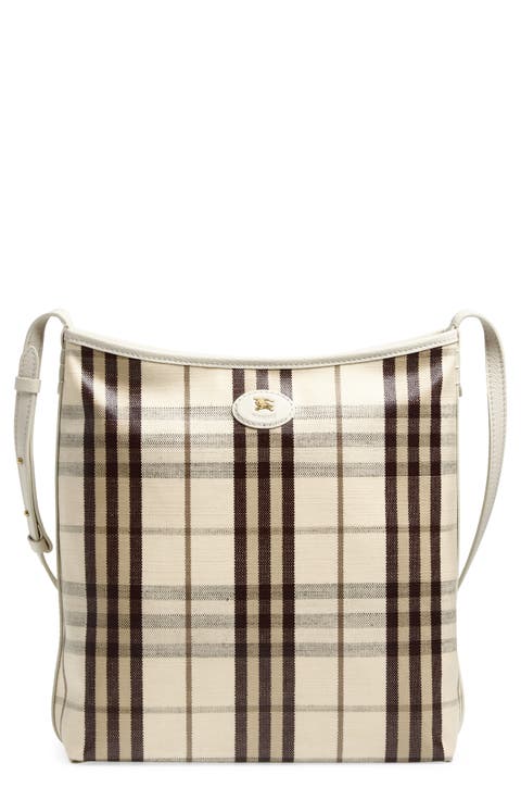 Small Highlands Check Coated Canvas Shoulder Bag