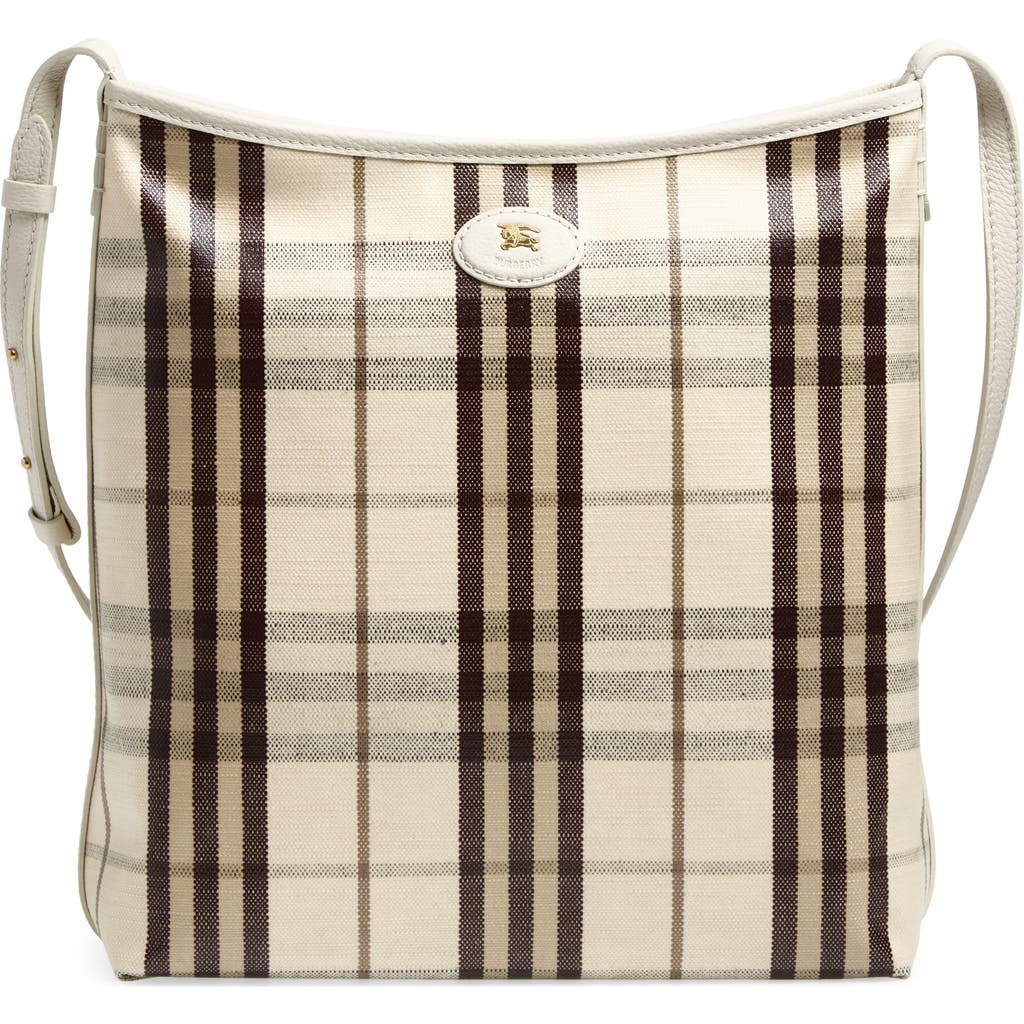 Burberry Small Highlands Check Coated Canvas Shoulder Bag In Multi