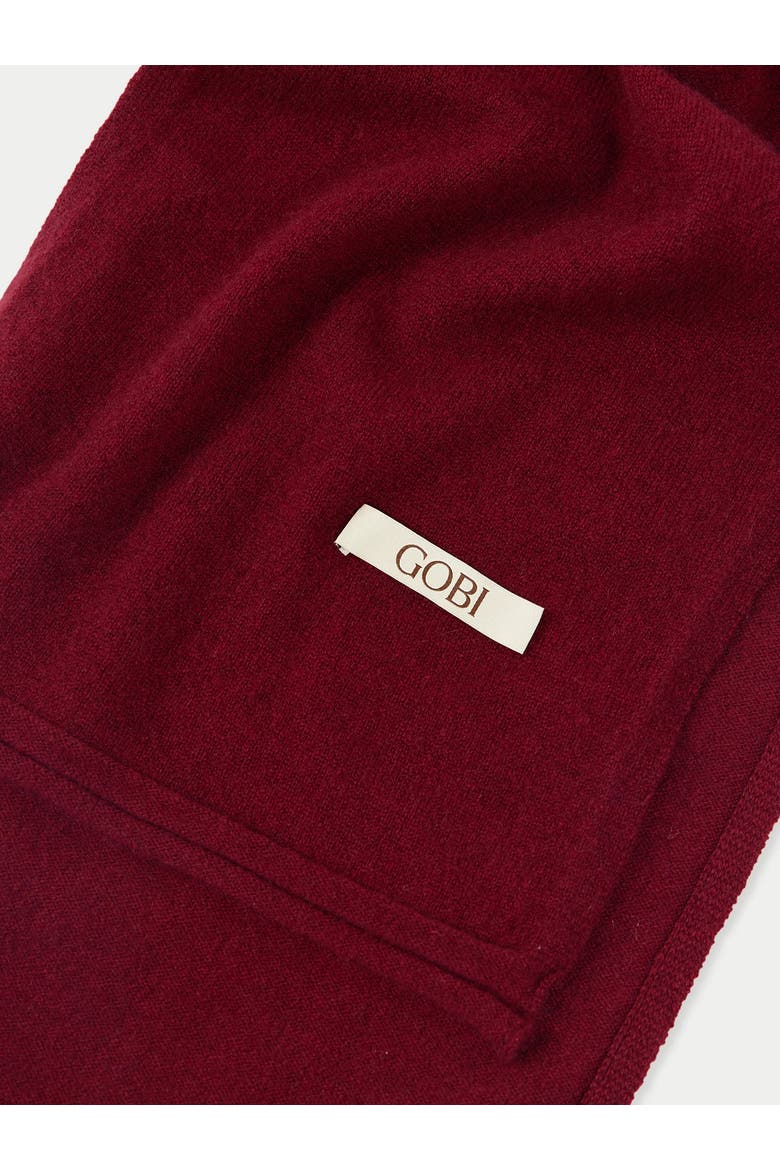 Cashmere Jersey Knit scarf, Alternate, color, bordeaux