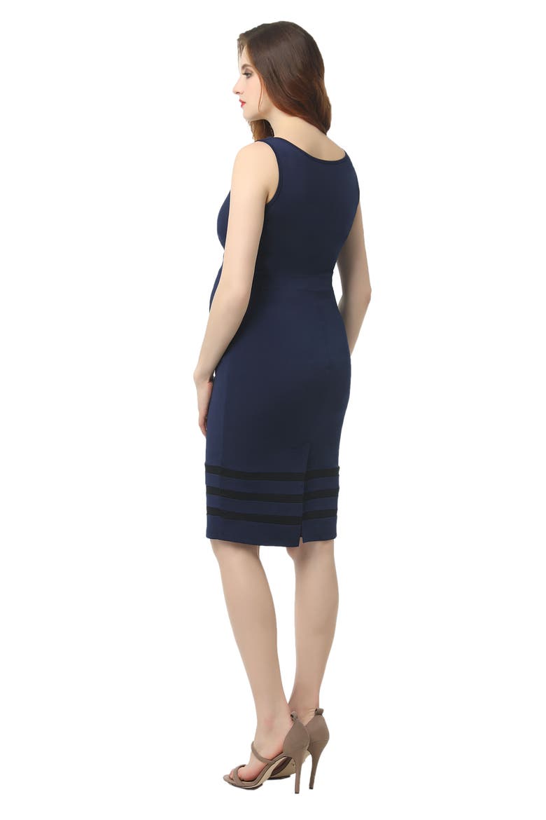 Valerie Maternity Midi Body-Con Dress, Alternate, color, NAVY