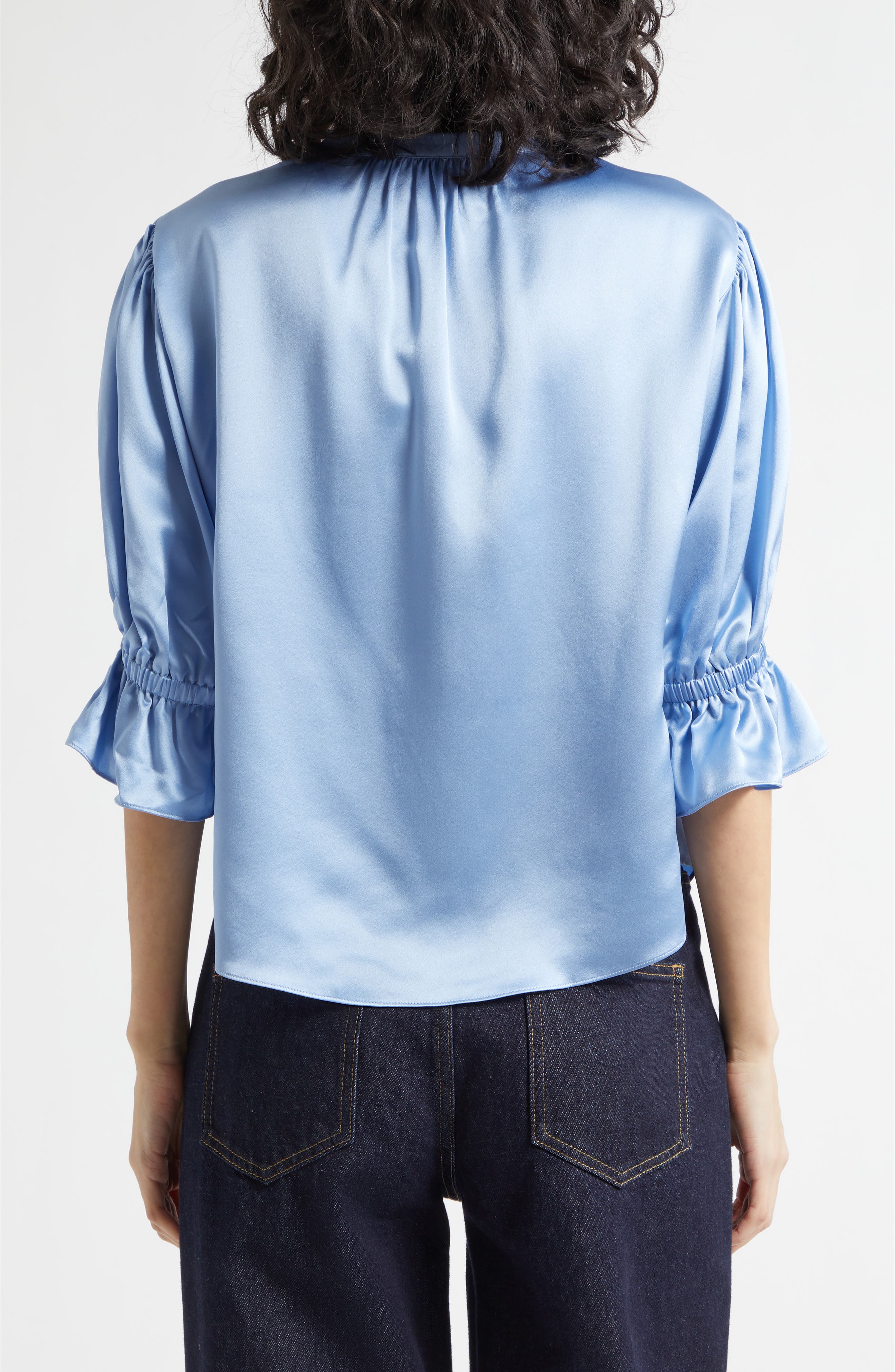 Fiona Split Neck Silk Top - image 4
