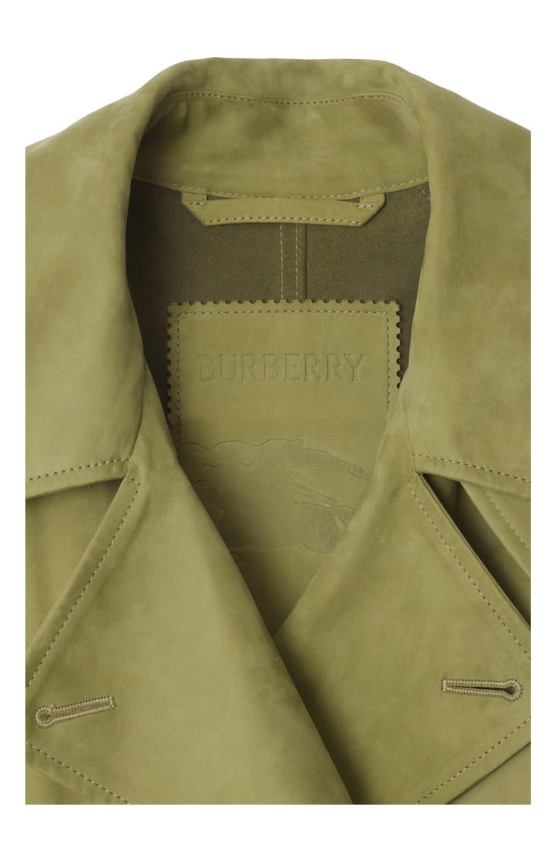 Burberry Long Nubuck Castleford Trench Coat, Alternate, color, Wreath