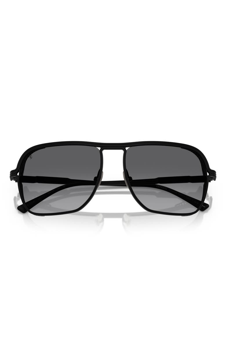 Scuderia Ferrari 59mm Square Sunglasses, Alternate, color, Black / Grey Gradient Polar