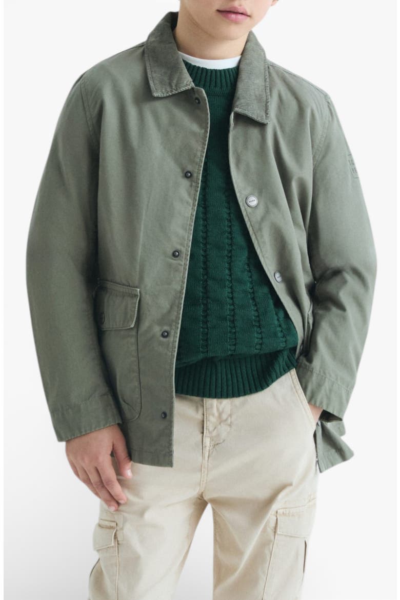 Cotton Jacket with Pockets, Main, color, Khaki