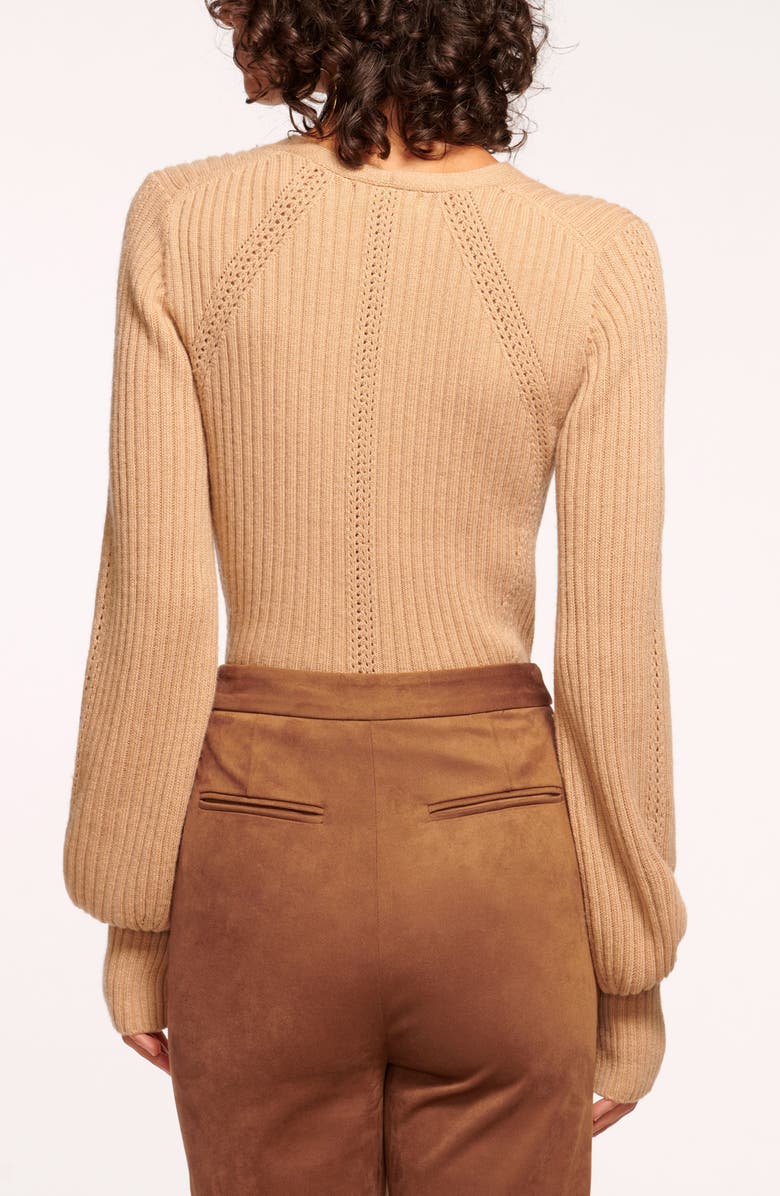 Ramy Brook Aurinda Rib Sweater, Alternate, color, Saddle