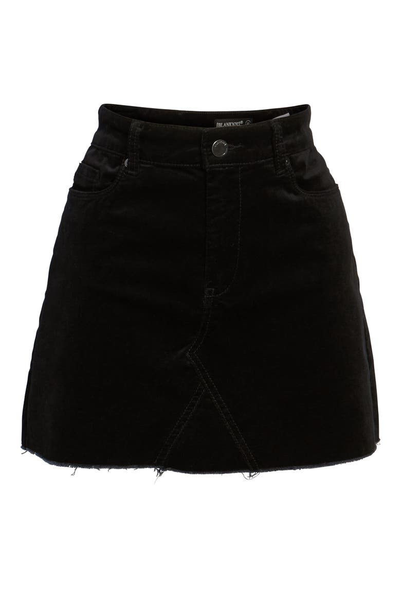 Raw Edge Miniskirt, Alternate, color, RAVEN FEATHER