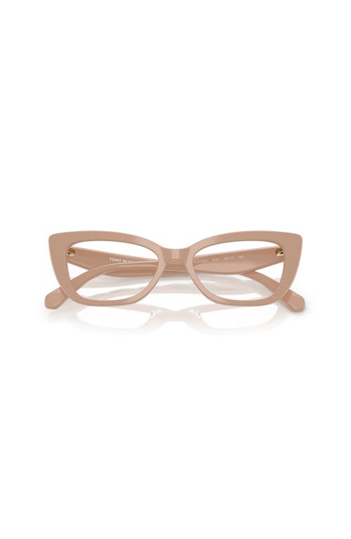 Tory Burch 52mm Cat Eye Optical Glasses In Brown