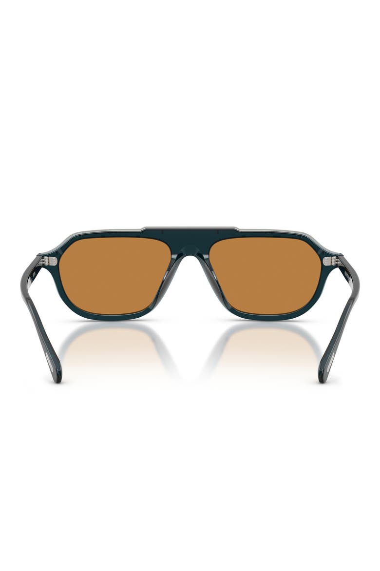 58mm Estin Irregular Sunglasses, Alternate, color, MIDNIGHT TEAL / COGNAC