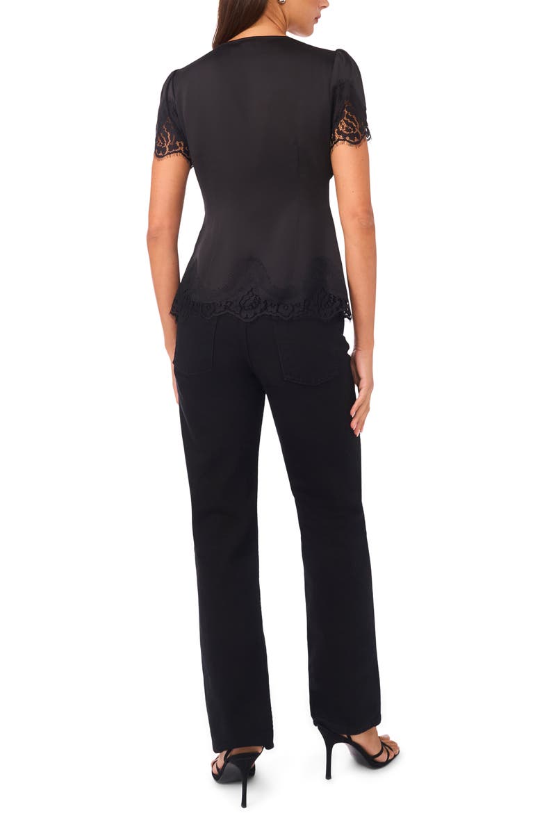Lace Satin Top, Alternate, color, RICH BLACK