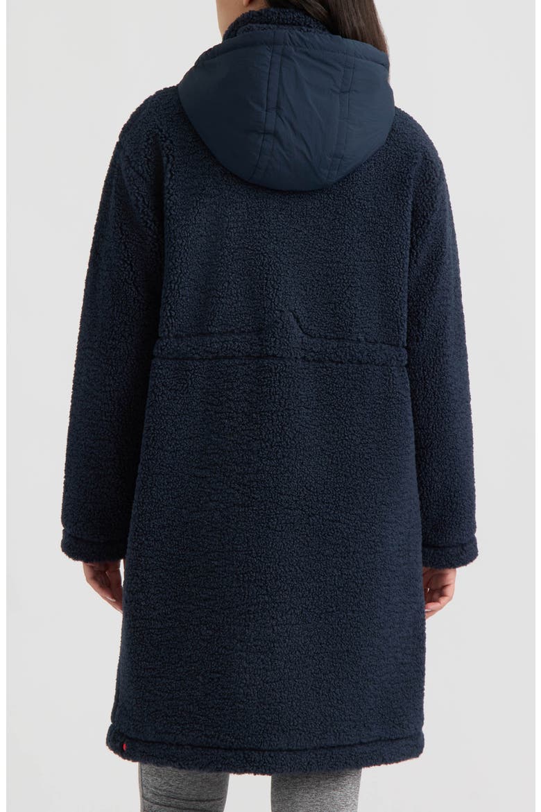 Iris High-Pile Fleece Longline Coat, Alternate, color, MIDNIGHT
