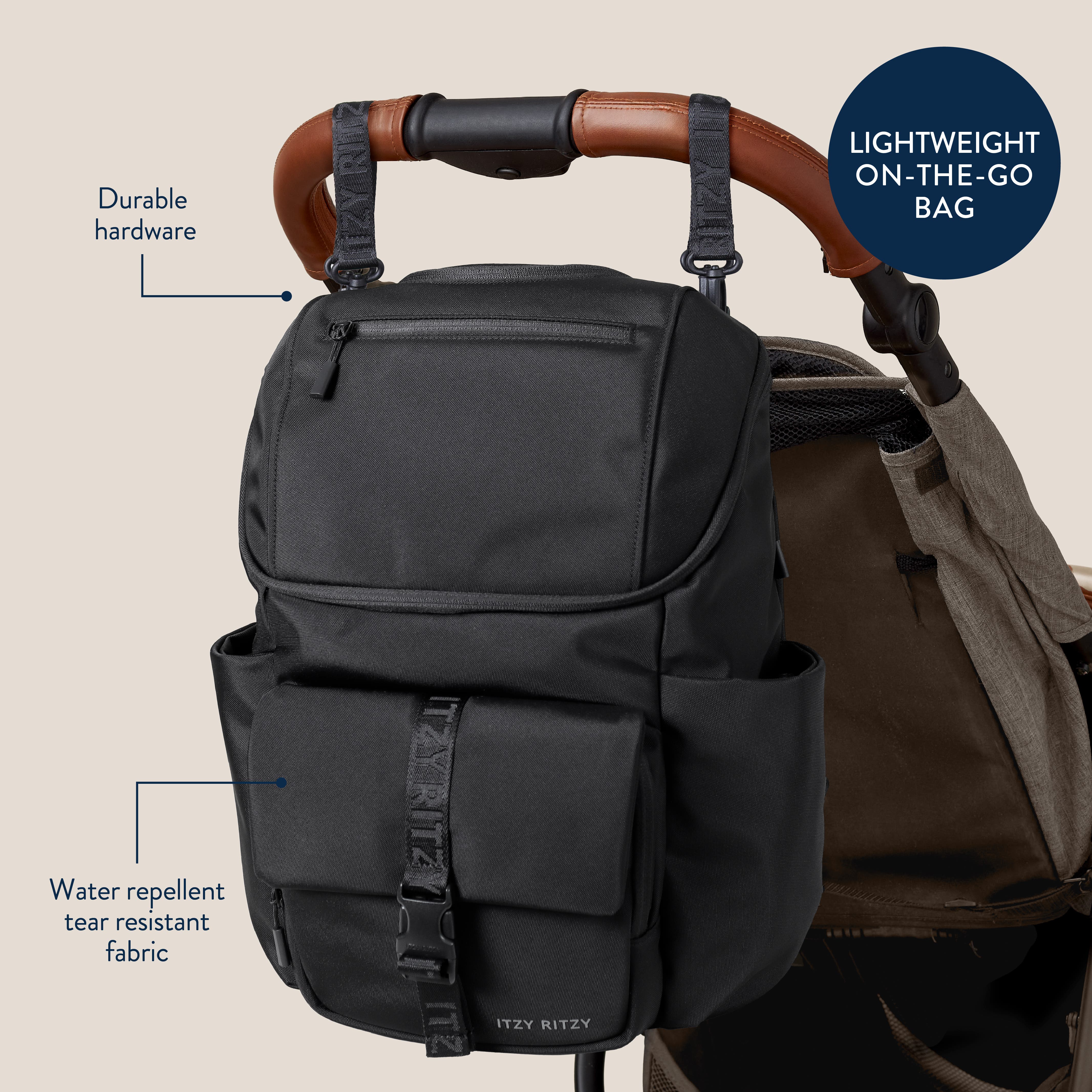 Itzy Ritzy Belong Bucket Backpack, Alternate, color, Black