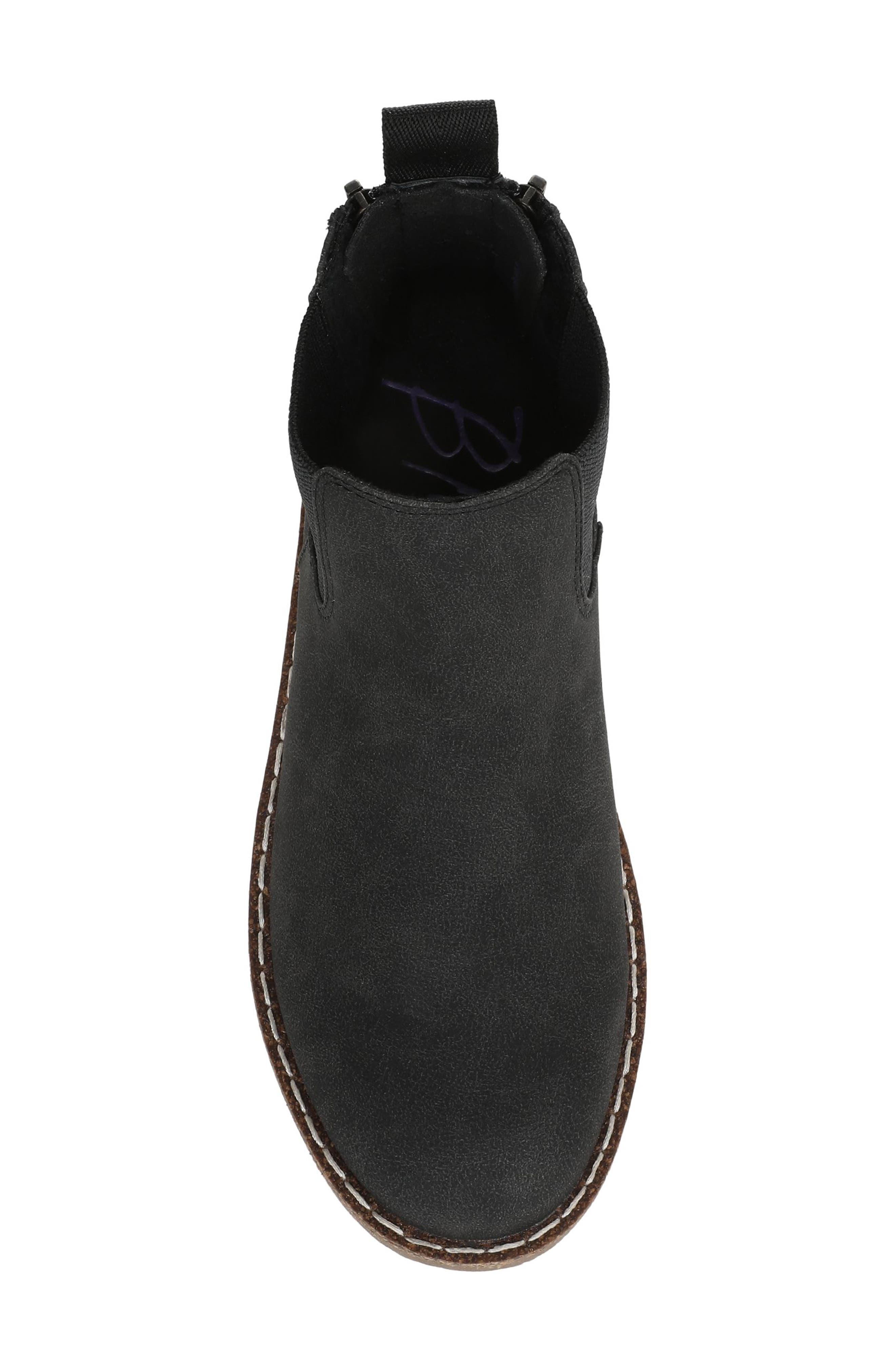 Blowfish Malibu Chillin' Chelsea Boot, Alternate, color, Black Faux Leather