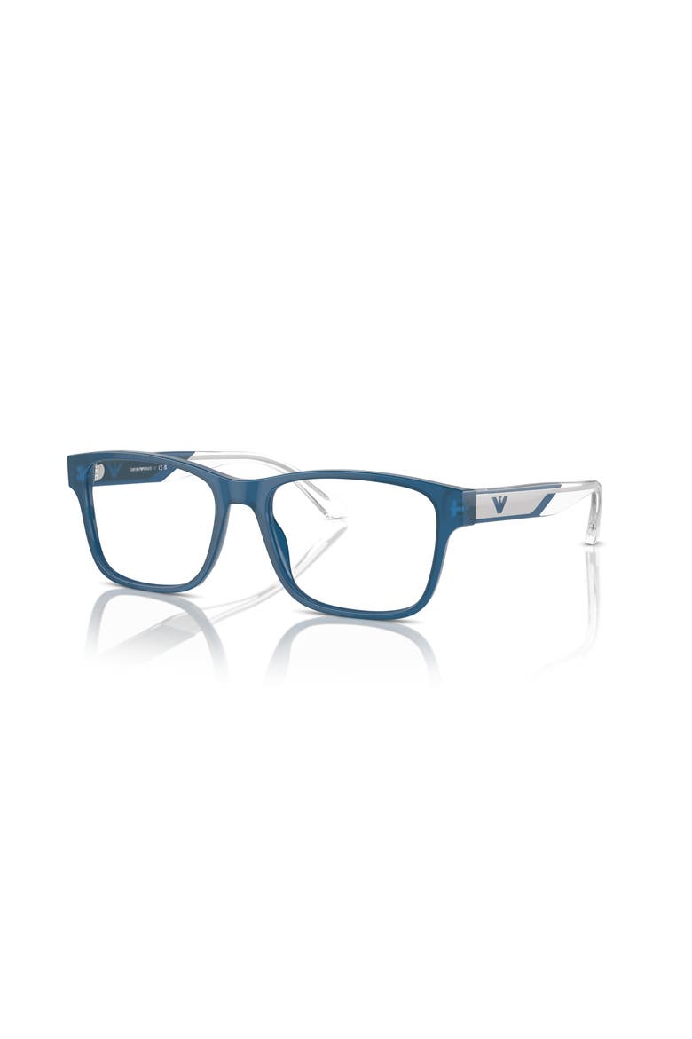 55mm Rectangle optical glasses, Main, color, Blue