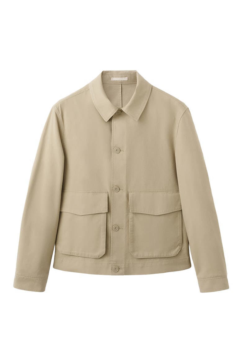 Cotton Blend Jacket, Alternate, color, BEIGE