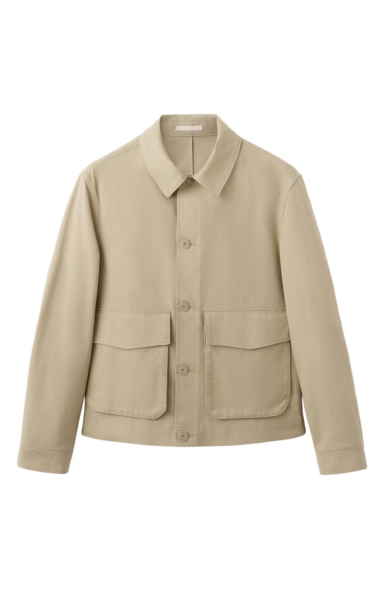 MANGO Cotton Blend Jacket, Alternate, color, Beige