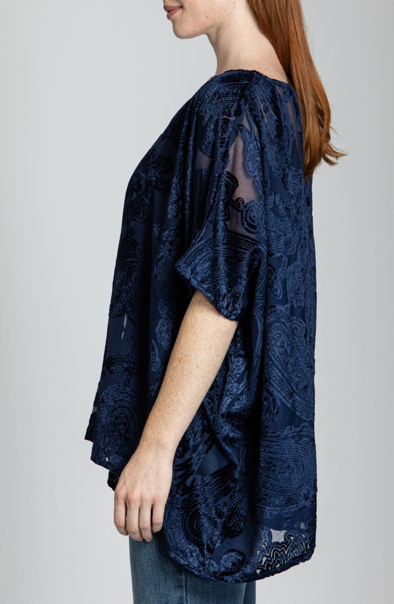 APNY Velvet Burnout Semisheer Tunic Top, Alternate, color,