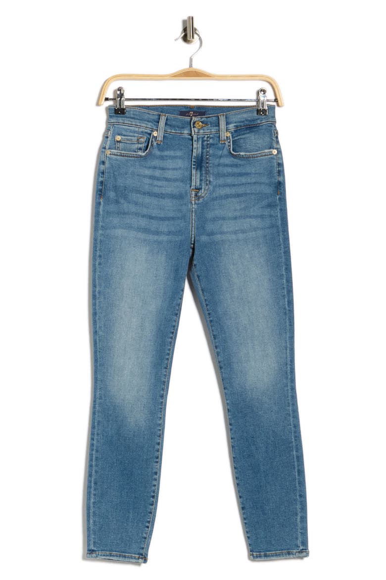 Gwenevere High Waist Ankle Skinny Jeans, Alternate, color, BLUEJAY